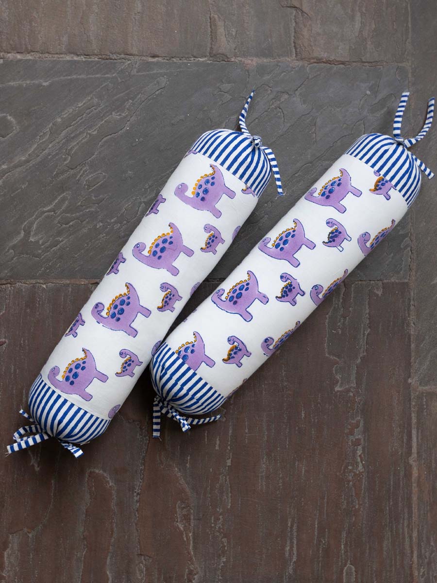 Set of 2 - Dino Organic Cotton Infant Bolster