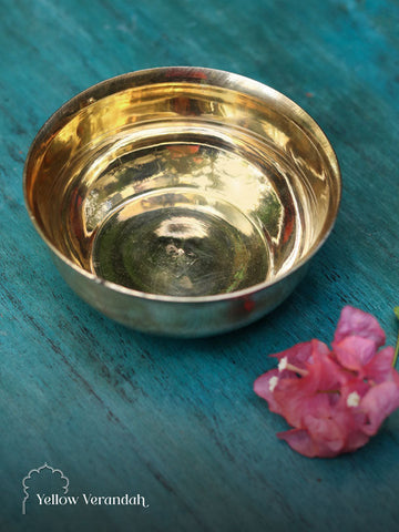 Pure Brass Serving Bowl - 6" Dia