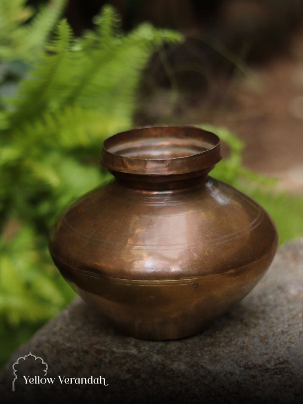 Vintage Brass Copper Pot