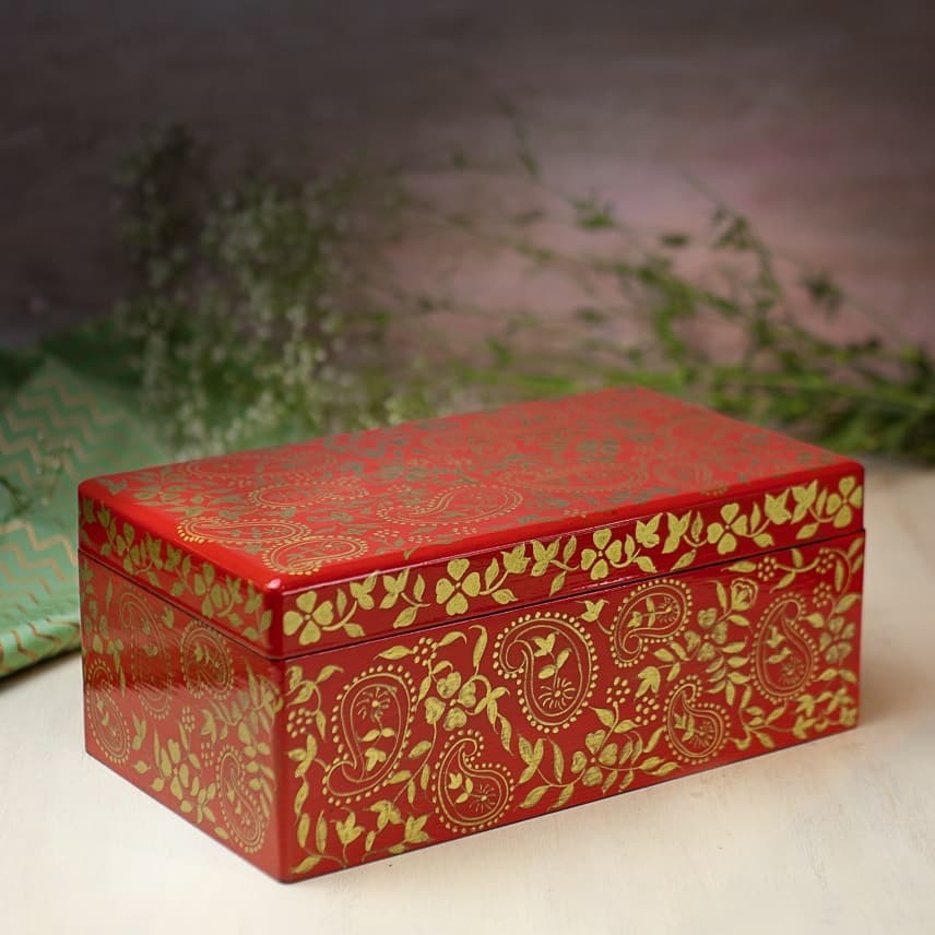 Wooden Handpainted Keepsake Box