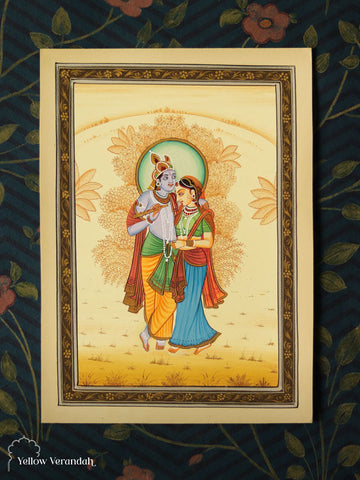 Original Pichwai Painting - Radha Krishna