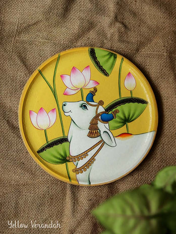 Pichwai Handpainted Wall Plate - 8"