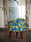 Yellow Hibiscus Solid Wood Ottoman