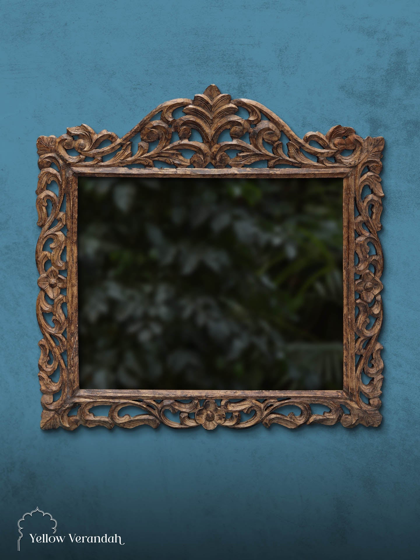 Victorian Wooden Carving Mirror