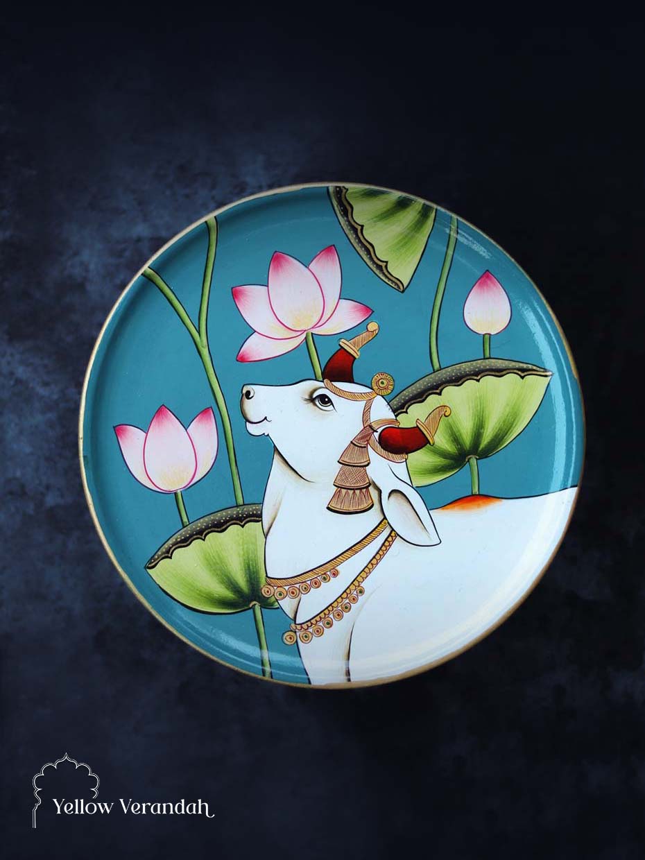 Pichwai Handpainted Wall Plate - 8