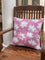 Mystical Lotus Block Printed Cotton Cushion Cover - 16 Inch