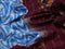 Pochampally silk saree blue and deep maroon with allover ikat weaves and long ikat woven zari border