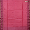 Semi dupion saree pink and purple with thread woven buttas and thread & zari woven border