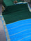 Mysore silk saree dark green and light blue with plain body and zari woven border