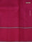 Pure kanjivaram silk saree off white and dark pink with plain body and temple design rettapet woven border