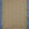 Bengal cotton saree beige and cs blue with thread woven buttas and thread woven border without blouse