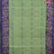 Bengal cotton saree pastel green and blue with thread woven buttas and long thread woven border without blouse