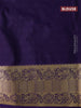 Semi kanjivaram soft silk saree grey and deep violet with allover silver & gold zari weave buttas and zari woven border