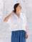 Pearl White Slub Shirt Top - Comfort Fit
