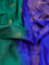 Pure gadwal silk saree green and blue with zari woven buttas and temple design zari woven border