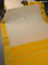 Pure mysore silk saree cream and yellow with plain body and zari woven border
