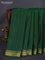 Pure mysore silk saree bottle green with allover zari weaves and zari woven border