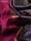 Pure kanchipuram silk saree dark magenta pink and blue with zari woven buttas and rettapet zari woven border