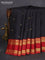 Pure kanchipuram silk saree black and maroon with zari woven buttas and rettapet zari woven border