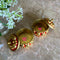 Sindoor Box Brass, Vermillion box, brass kumkum dabbi dotted design (Dia 2 Inches)