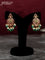 Antique guttapusalu necklace floral design with kemp & cz stones and pearl & green beads hangings