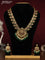Antique guttapusalu necklace manga pattern with kemp & cz stones and pearl & beads hanging
