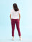 Women Solid Maroon Mid Rise Cropped Jeggings