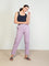 Women Stripe Purple Printed Pencil Pant