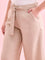 Women Solid Light Beige Linen Mid Rise Culottes