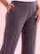 Women Solid Medium Grey Ponte Wide Leg Pants