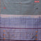 Banana pith saree dual shade of greenish beige and lavender shade with thread woven buttas in borderless style