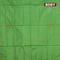 Banana pith saree green and dual shade of rust with thread woven buttas in borderless style