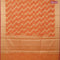 Banarasi kota saree orange and pink with allover thread & zari weaves and paisley zari woven border