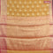 Banarasi kota saree yellow and pink with zari woven buttas and zari woven border