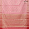 Banarasi kota saree light pink and pink with allover zari woven floral weaves and zari woven border