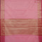 Banarasi kota saree light pink and maroon with allover zari woven buttas and floral zari woven border