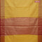 Banarasi kota saree yellow and maroon with allover zari woven buttas and floral zari woven border