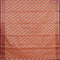 Banarasi kota saree peach orange and red with allover zari weaves and zari woven border