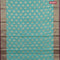 Banarasi kota saree teal blue and maroon with zari woven floral buttas and floral zari woven border