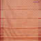 Banarasi kota saree peach orange and red with zari woven buttas and zari woven border