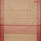 Banarasi kota saree sandal and red with zari woven buttas and zari woven border