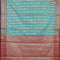 Banarasi kota saree teal blue and maroon with allover zari weaves and zari woven border