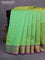 10 yards silk cotton saree light green and purple with allover thread checks & buttas and zari woven border