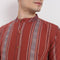 Artistry™ Jacquard Woven Band Collar Half Sleeve Shirt