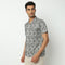 Camp Collar Half Sleeve Short Length Relaxed Fit Cuban Printed Shirt