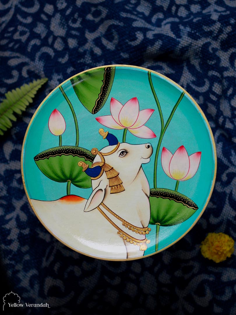 Pichwai Handpainted Wall Plate - 10