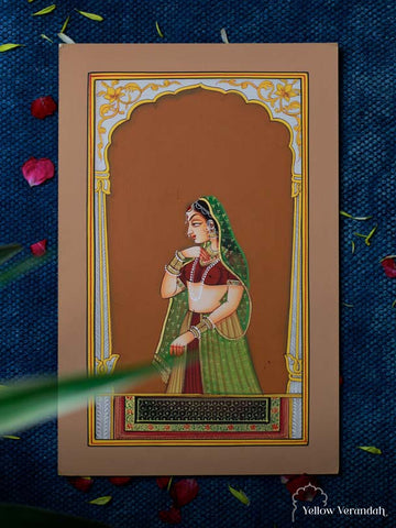 Original Mughal Painting - Queen