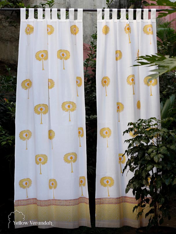 Cotton Sheer Curtains (Pair)