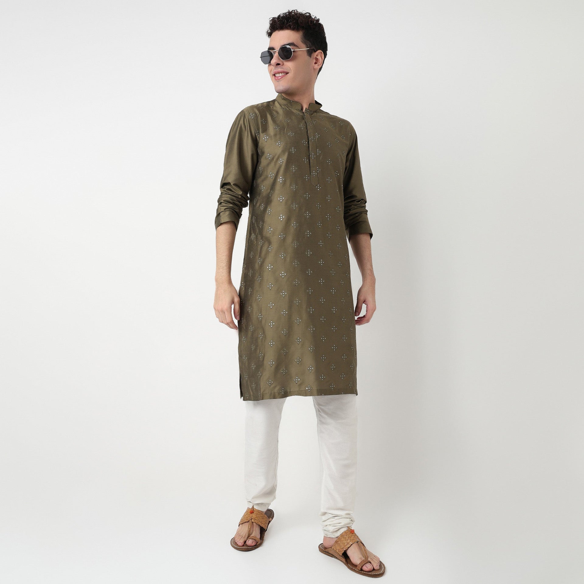 All Over Embroidered Long Kurta