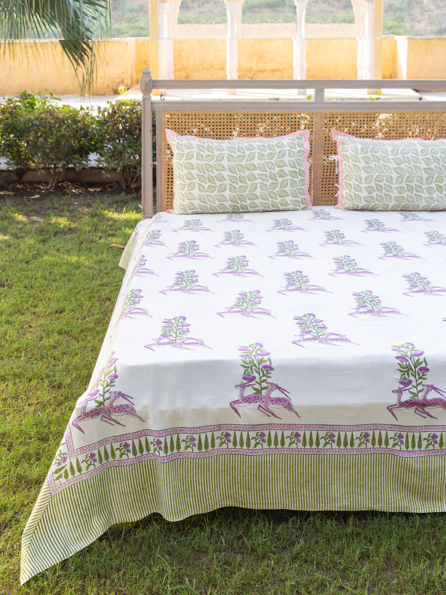 Mrinmayee Block Printed Cotton Bedsheet